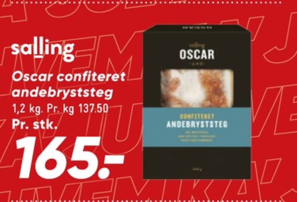 Salling Oscar, Confiteret Andebryst