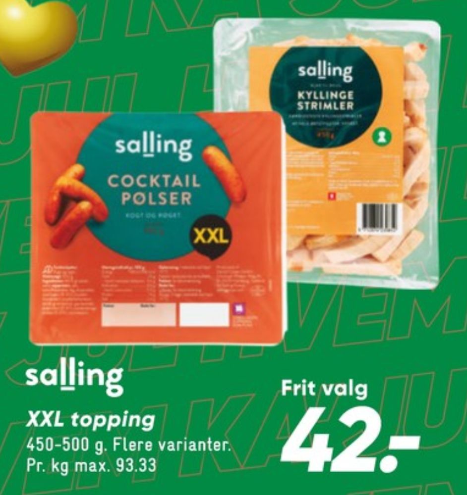 Salling, Cocktailpølser