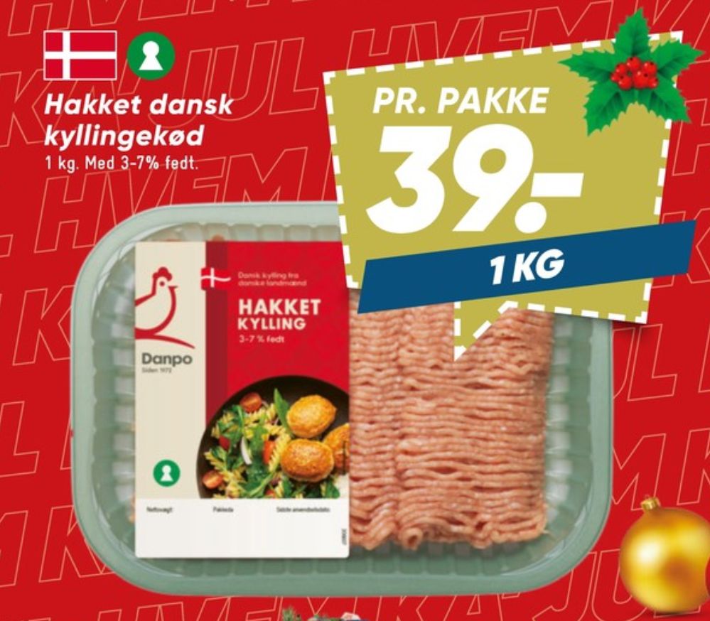 Danpo, Hakket kylling 3-7%