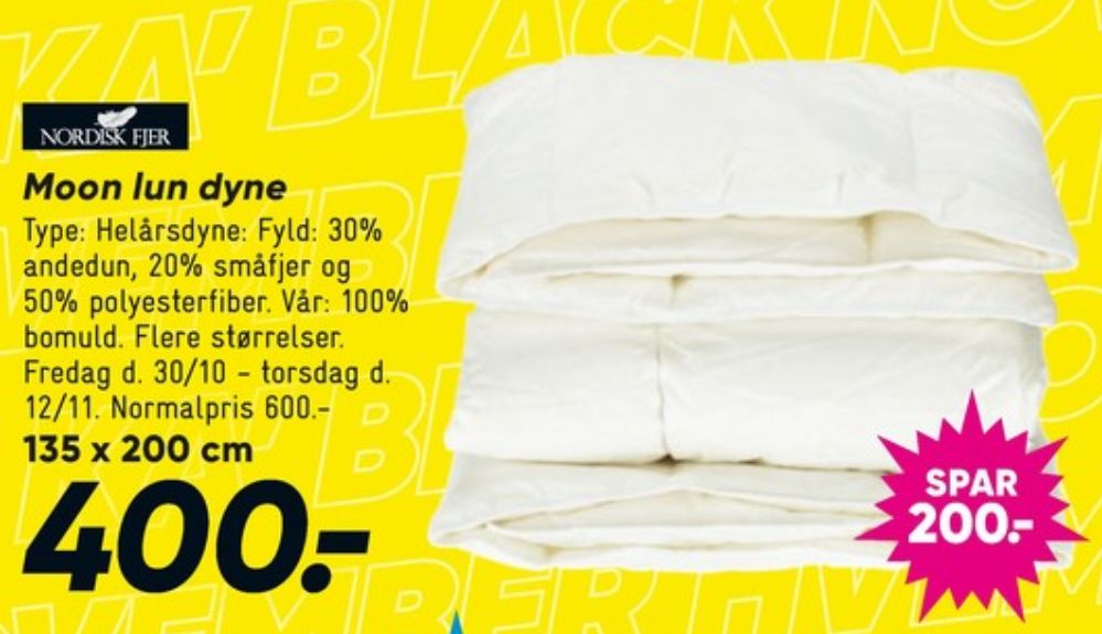 Nordisk Fjer, Dyne