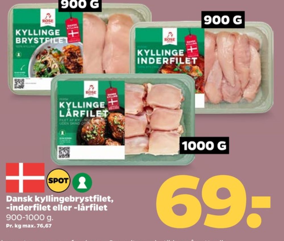 Rose, Kyllingelårfilet