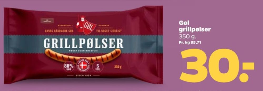 Gøl, Grillpølser