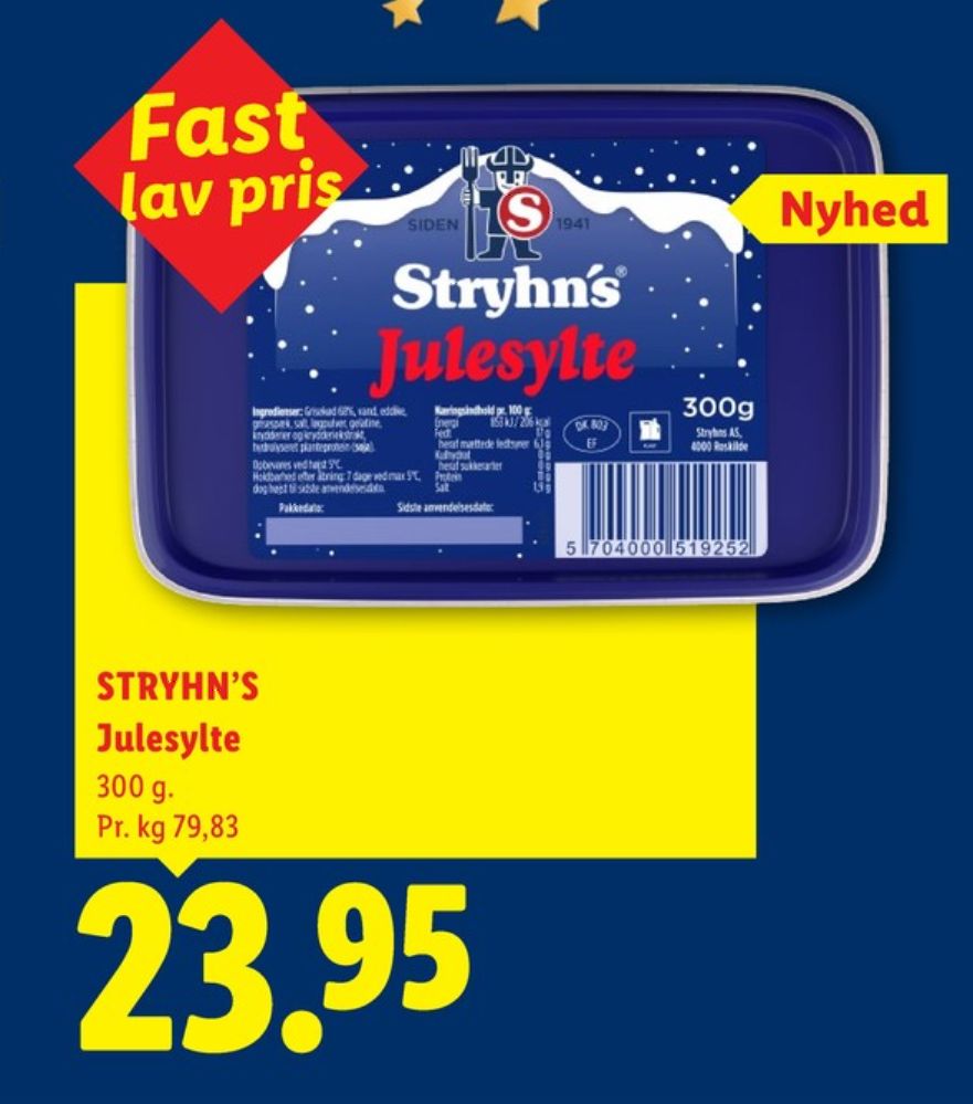 Stryhns Julesylte, Sylte