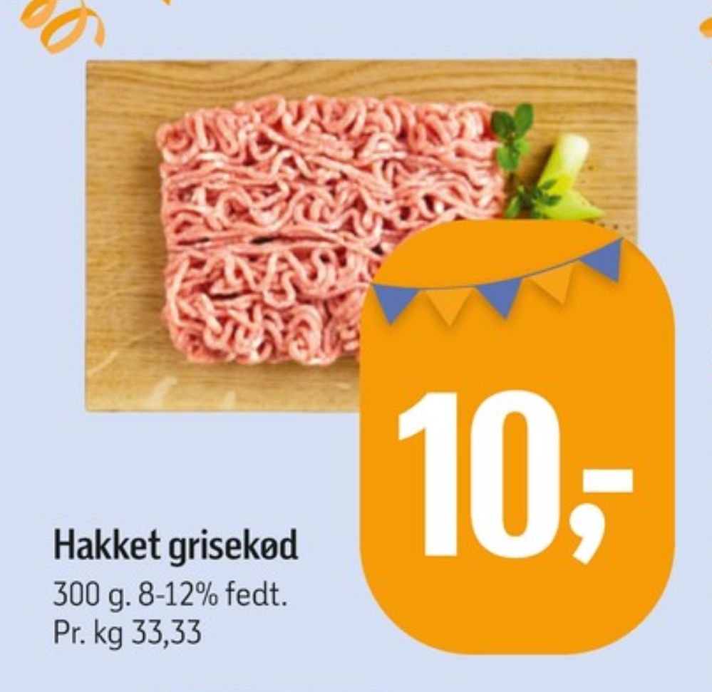 Hakket grisekød 8-12%