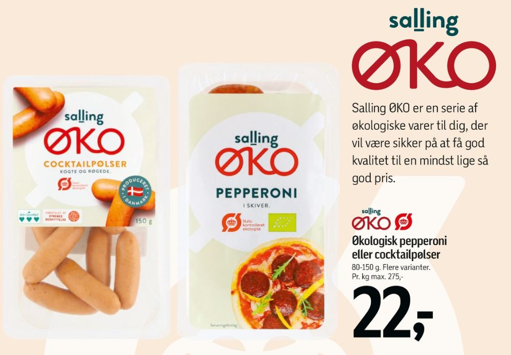 Salling ØKO, Cocktailpølser