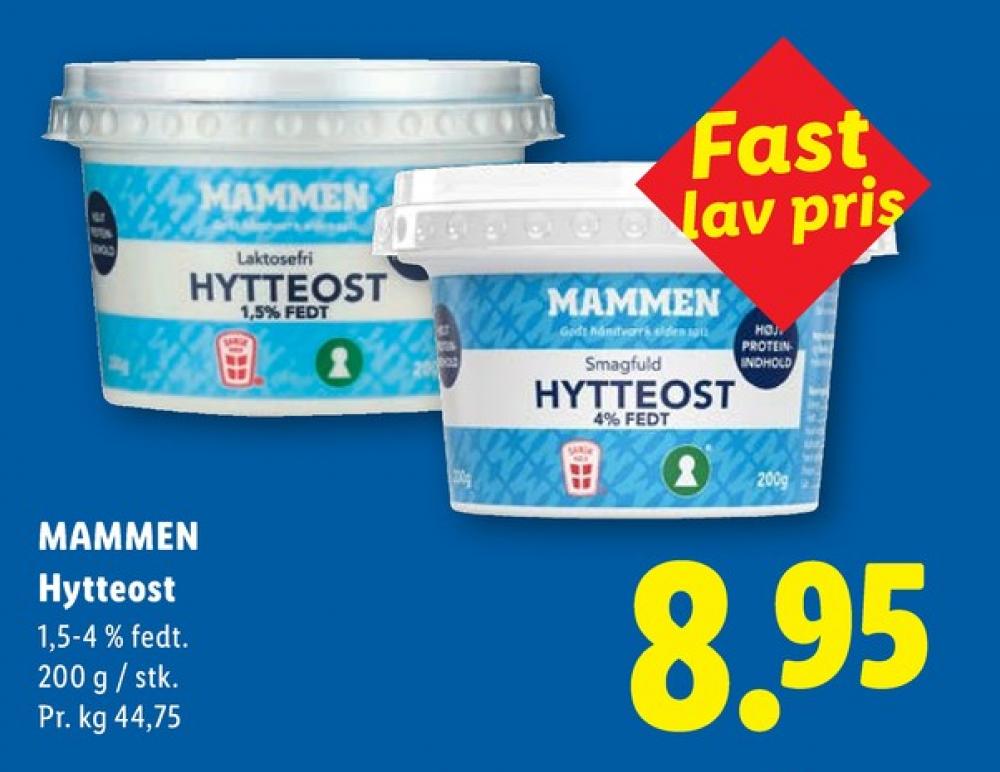 Mammen, Hytteost 1,5%