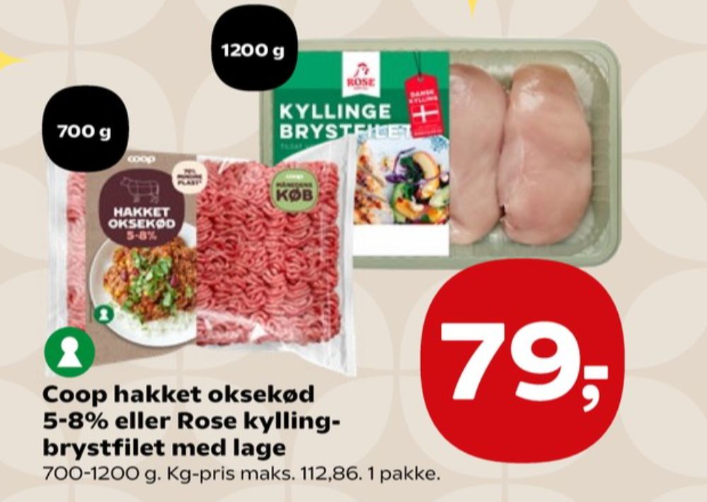 Coop, Hakket oksekød 5-8%