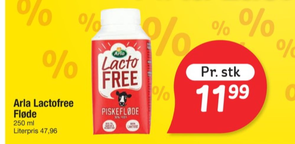 Arla Lacto FREE, Piskefløde