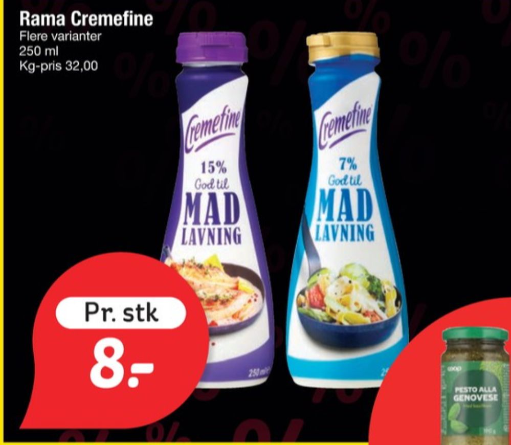 Cremefine, Madlavningsfløde 7 %