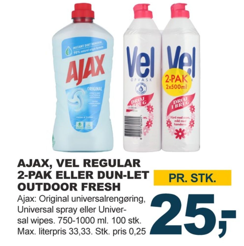 Ajax, Rengøringsservietter