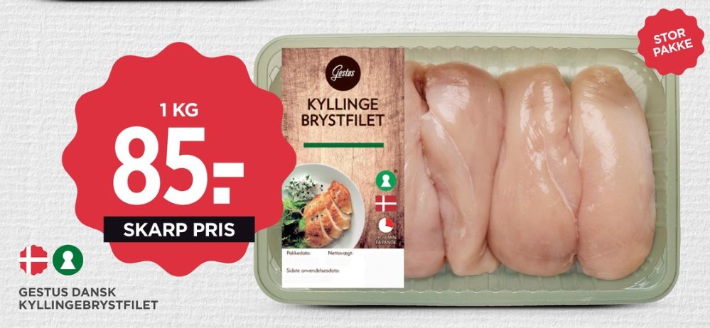 Gestus, Kyllingebrystfilet