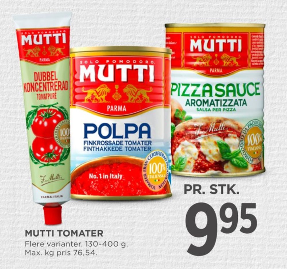 Mutti, Pizzasauce Aromatica