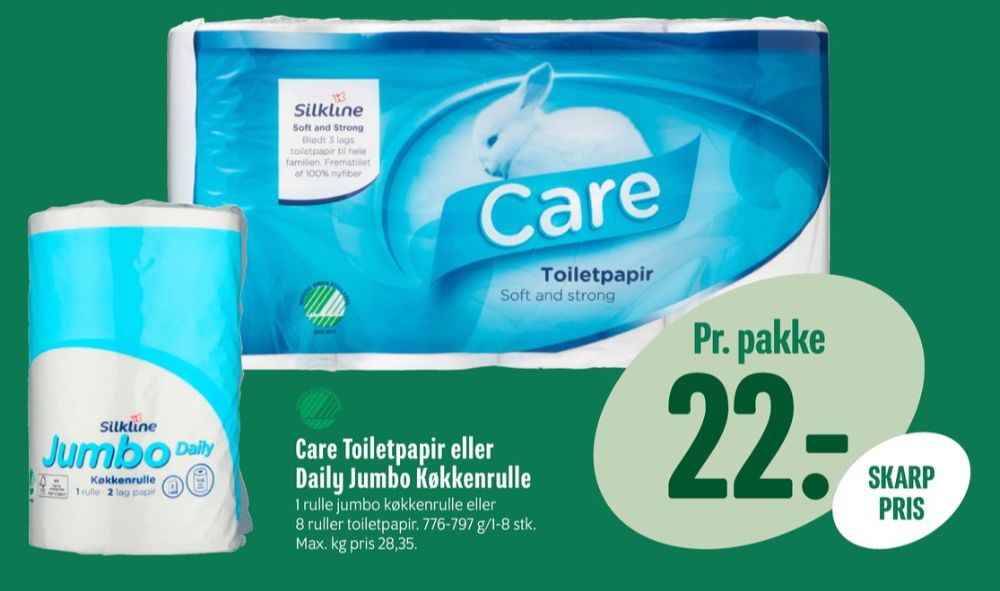 Silkline Care, Toiletpapir
