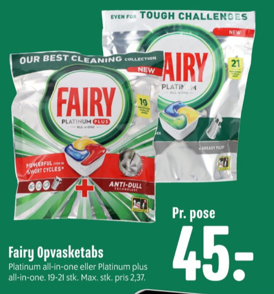 Fairy, Maskinopvask-tabs