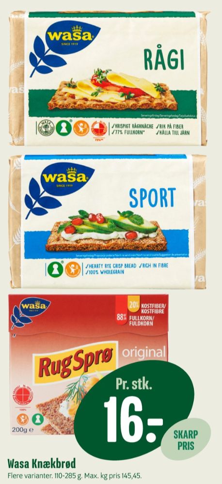 Wasa, Sport knækbrød
