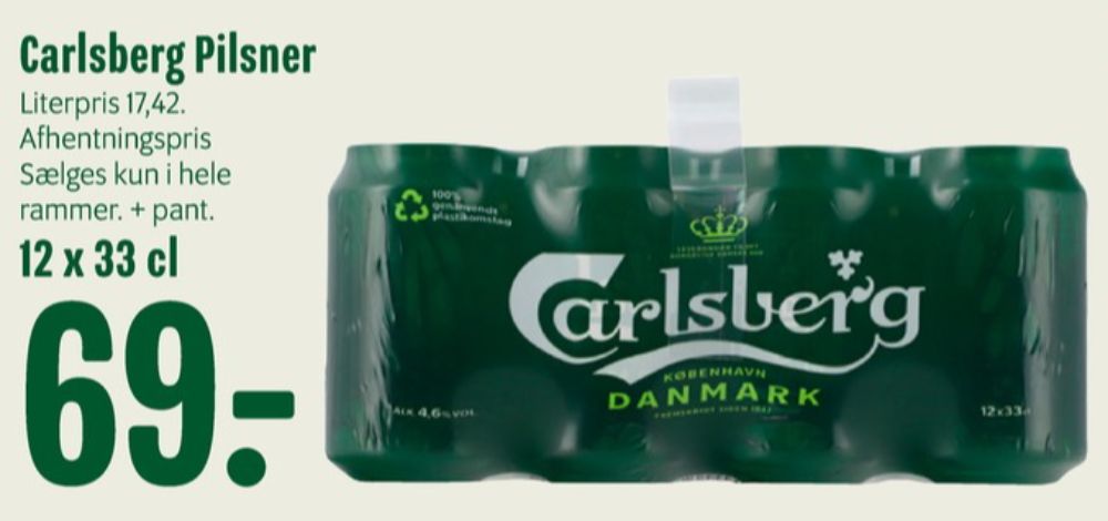 Carlsberg Pilsner, Øl 12 pk.