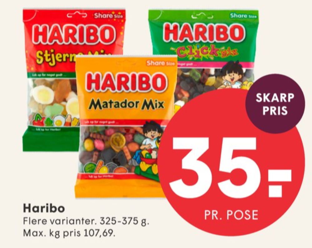 Haribo Stjernemix, Slikposer