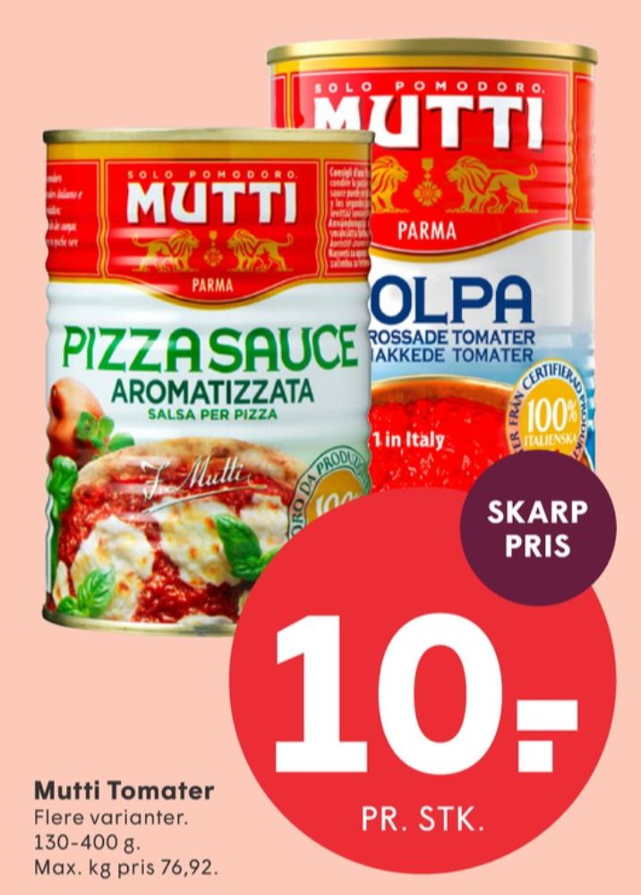 Mutti, Pizzasauce Aromatica