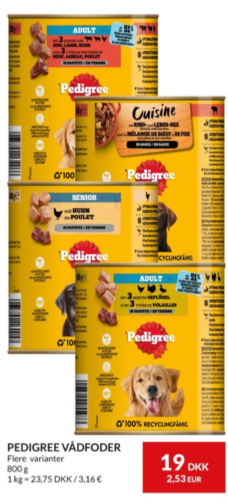 Pedigree, Hundefoder