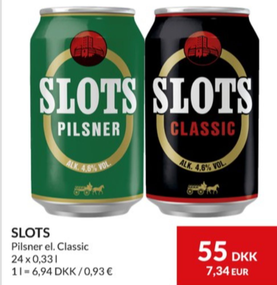 Slots Pilsner, Øl 24 pk.