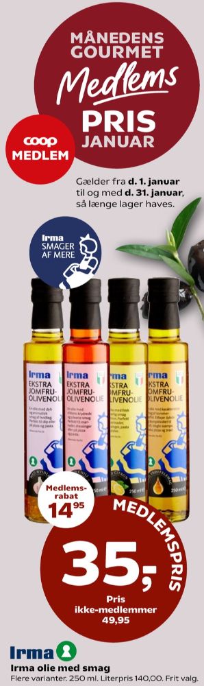 Irmas, Olivenolie Hvidløg