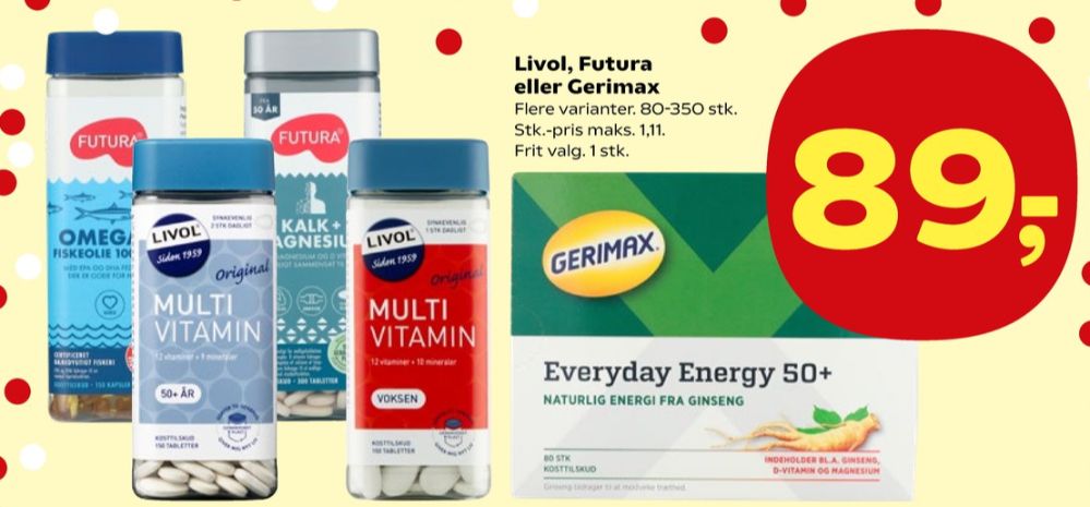 Livol Multi, Vitaminer