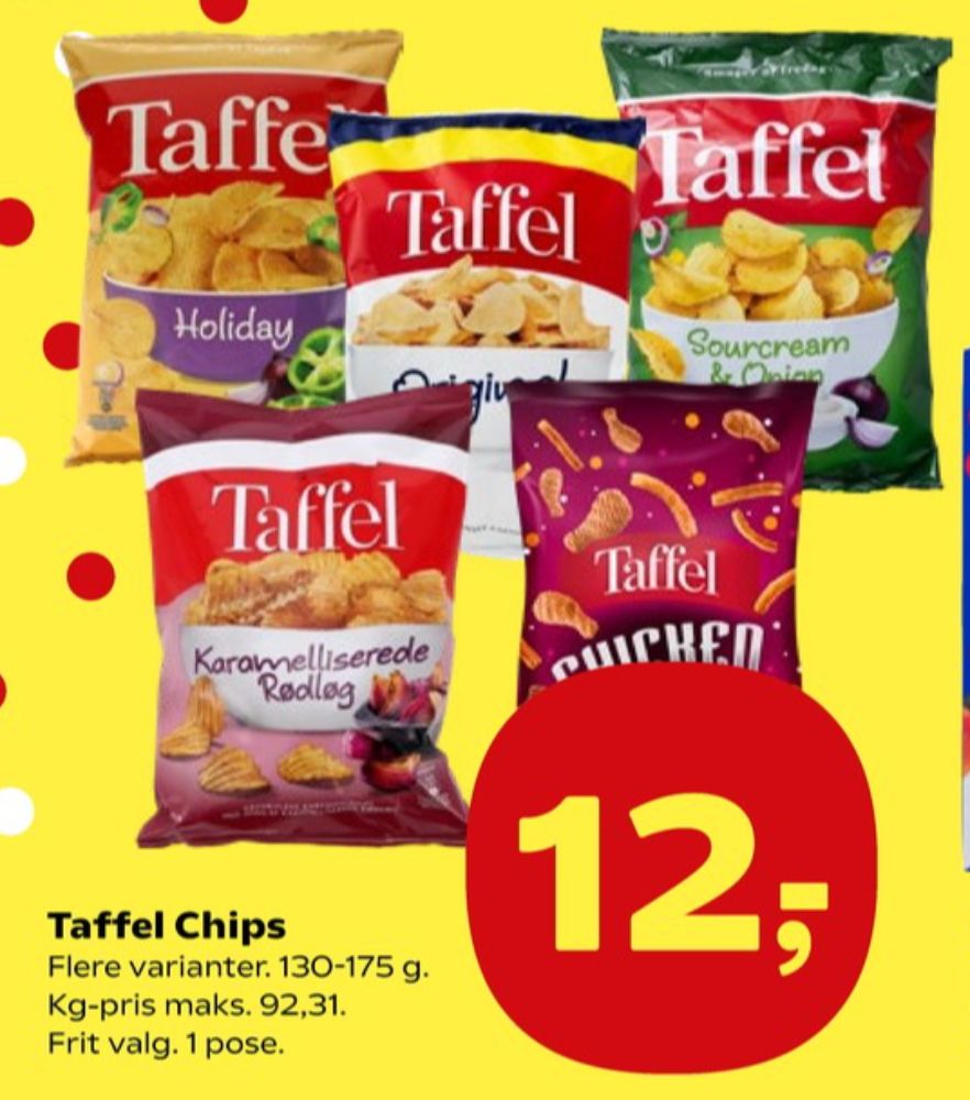 Taffel, Karamelliserede Rødløg Chips