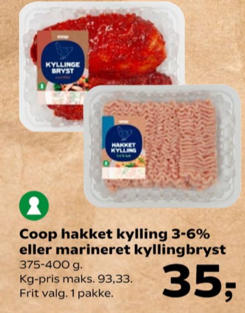 Coop, Hakket kylling 3-6%