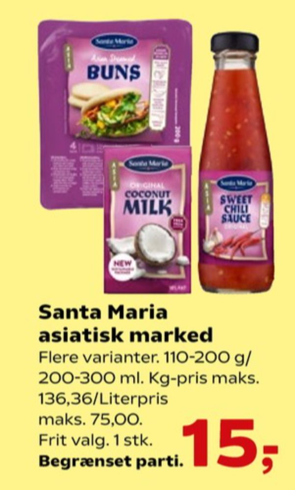 Santa Maria, Kokosmælk