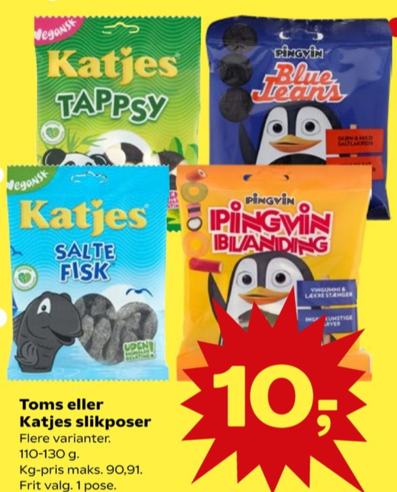 Toms Pingvin Blanding, Slikposer