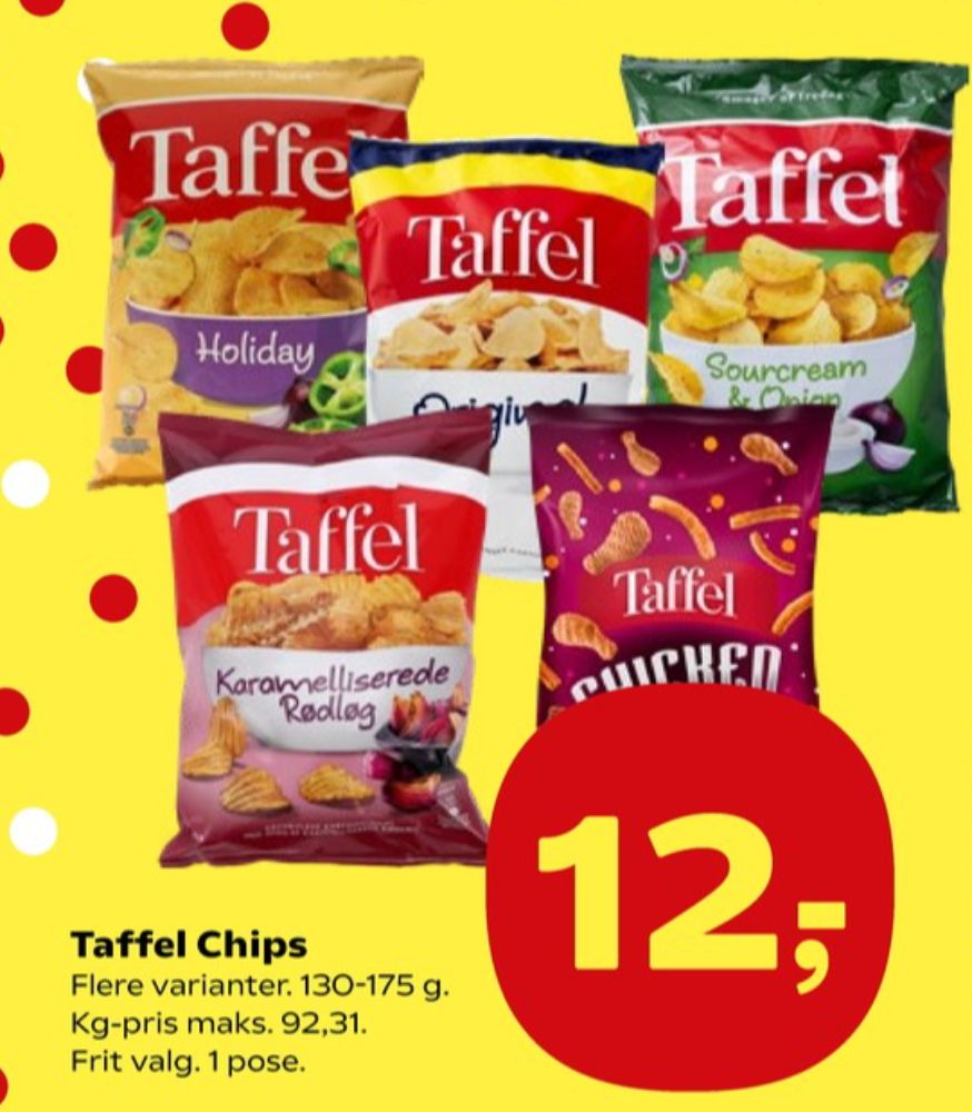 Taffel, Karamelliserede Rødløg Chips