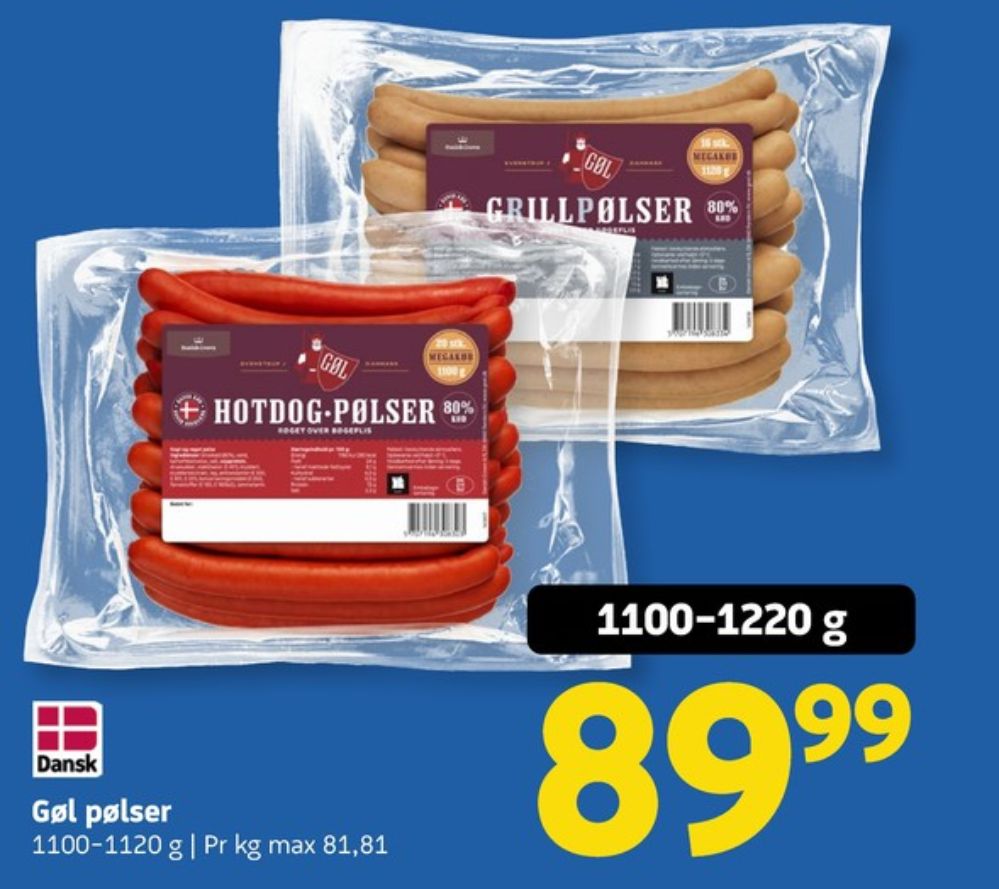 Gøl, Grillpølser