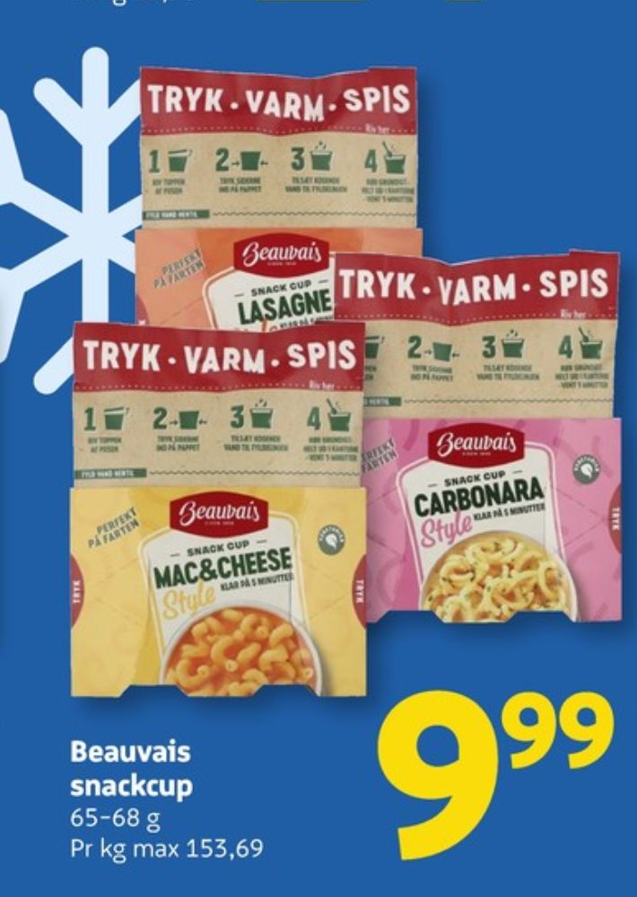 Beauvais, Snack Cup Lasagne 