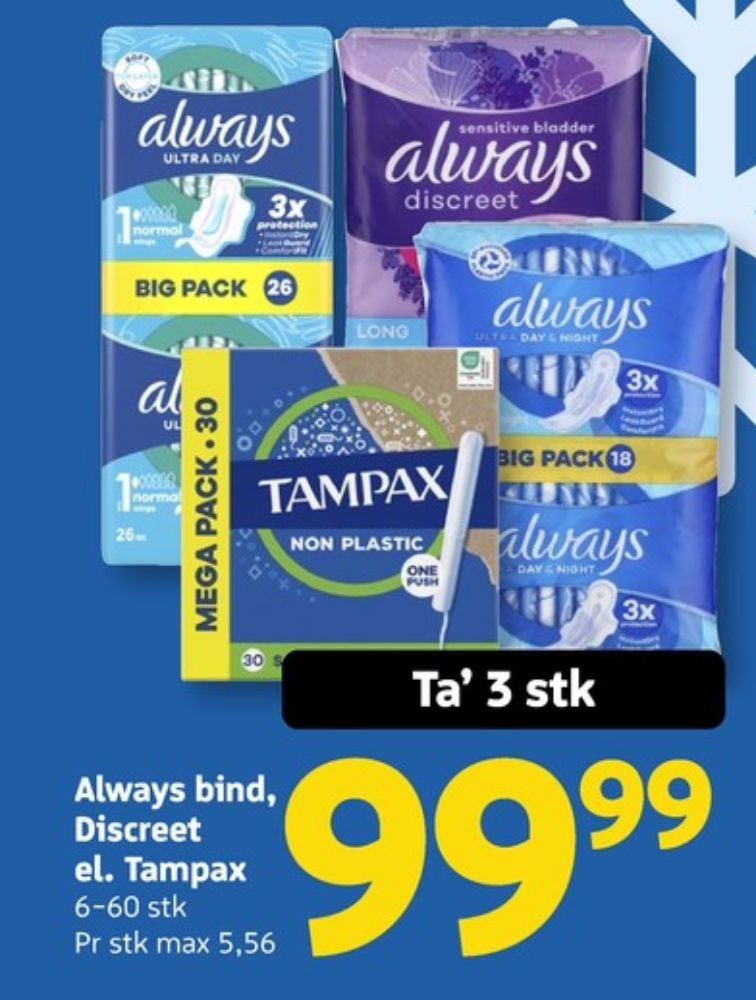 Tampax, Tamponer