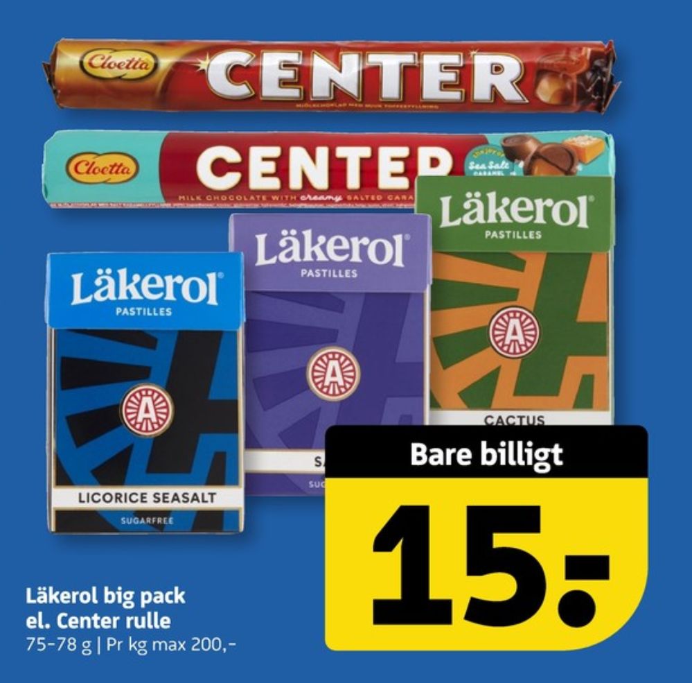 Cloetta Center, Chokoladeruller Sea Salt