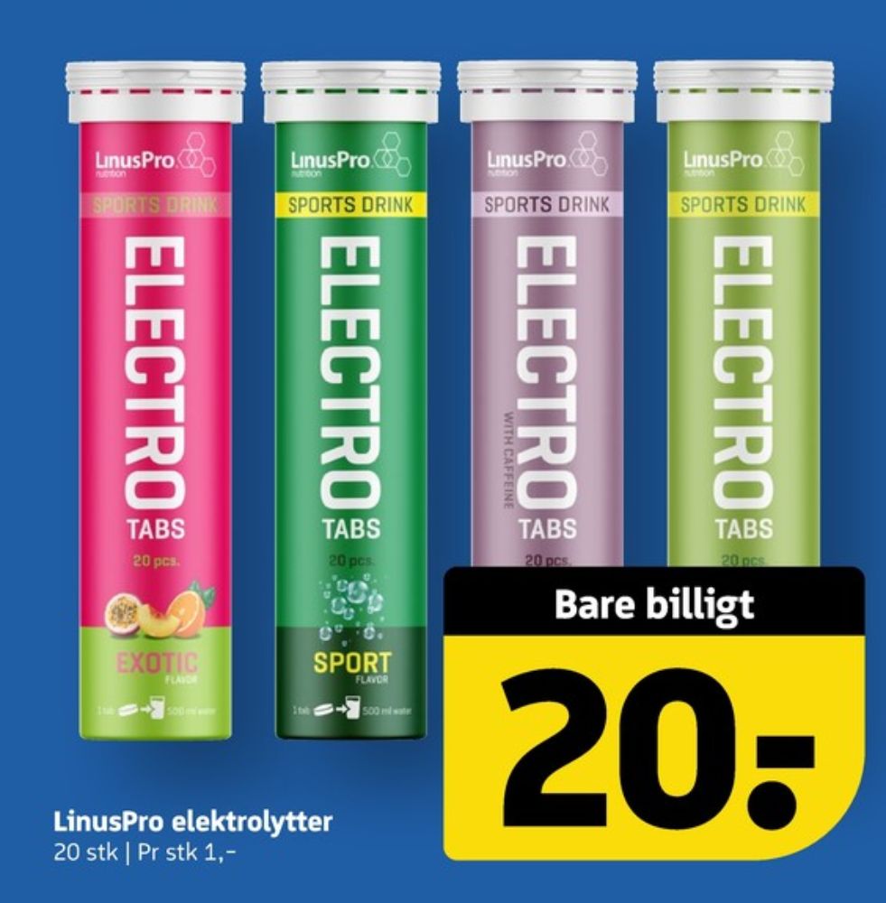 LinusPro, Træningstilskud