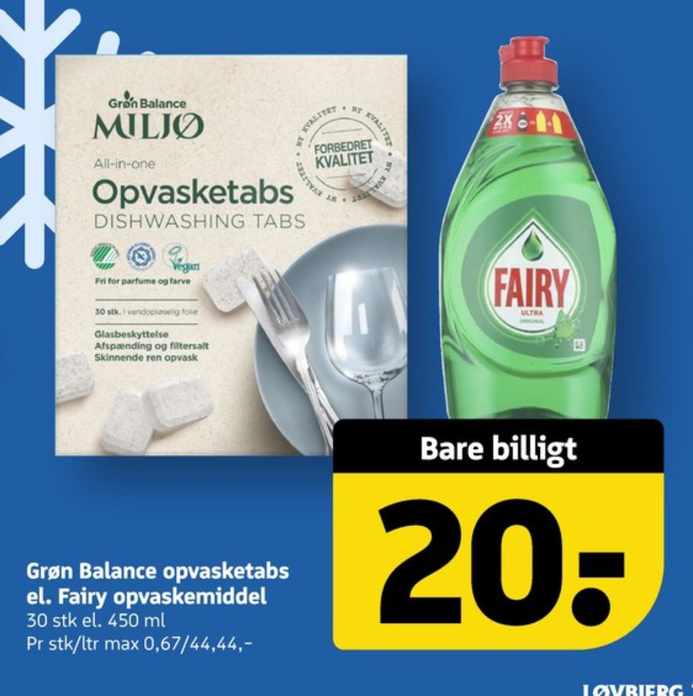 Grøn Balance, Maskinopvask-tabs