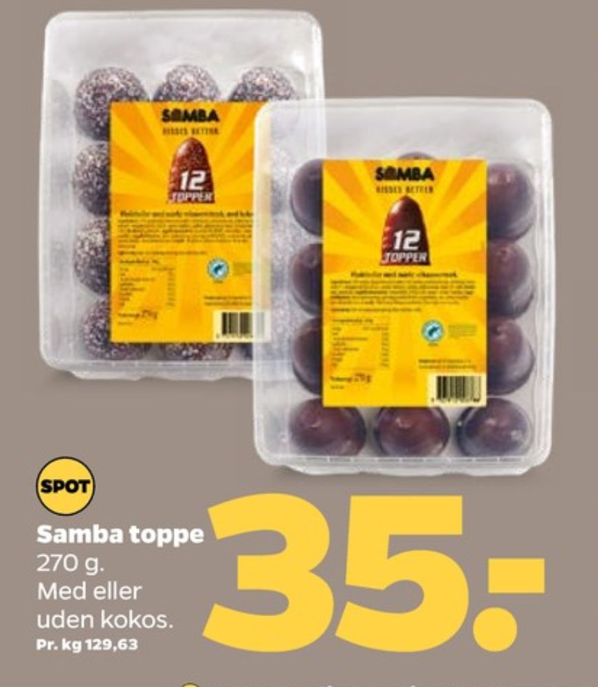 Samba Topper, Flødeboller Kokos