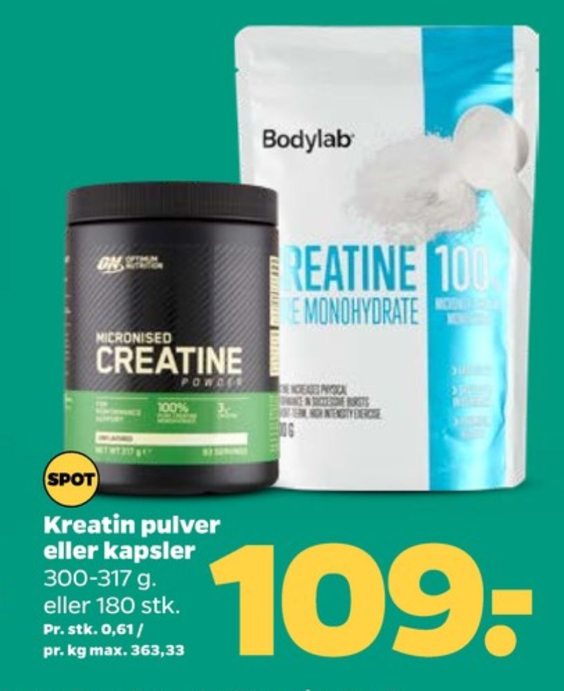 Bodylab, Træningstilskud