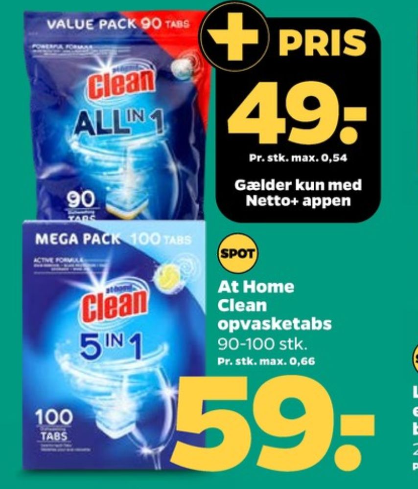 at home CLEAN, Maskinopvask-tabs