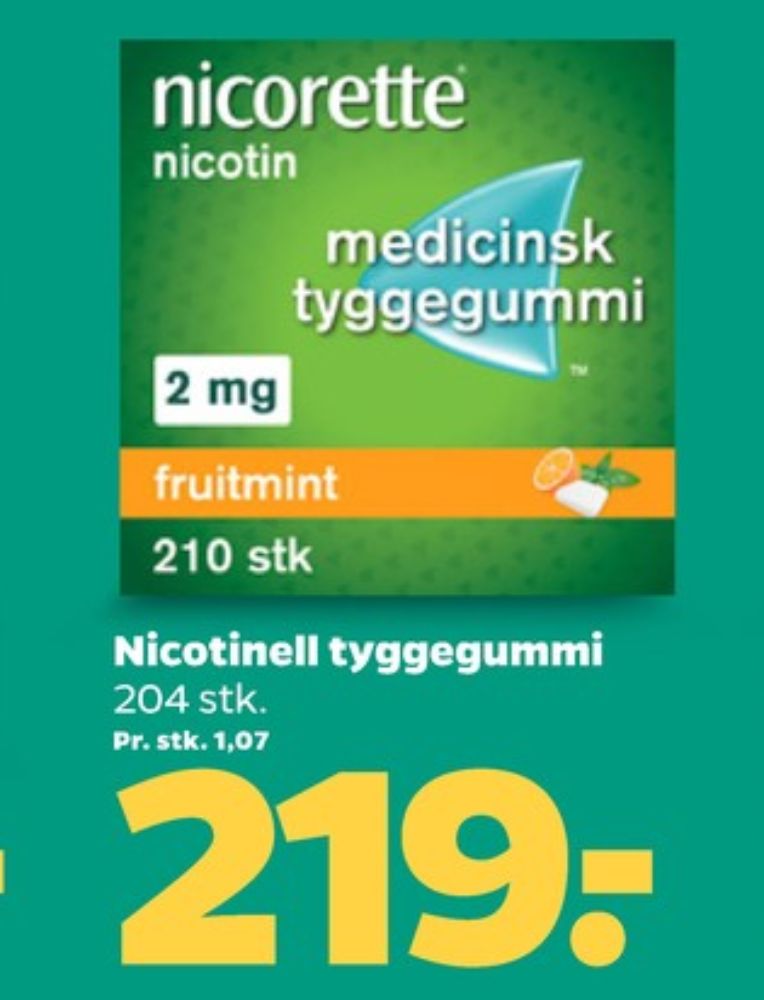 Nicorette, Nikotintyggegummi