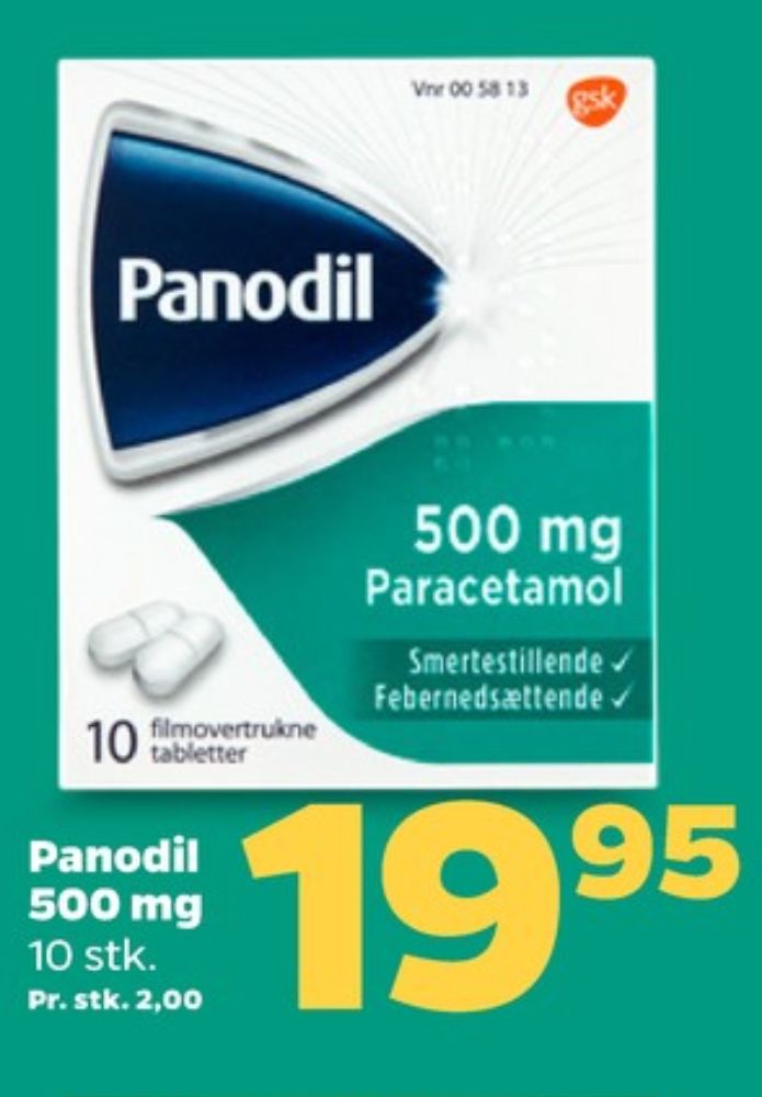 Panodil, Smertestillende