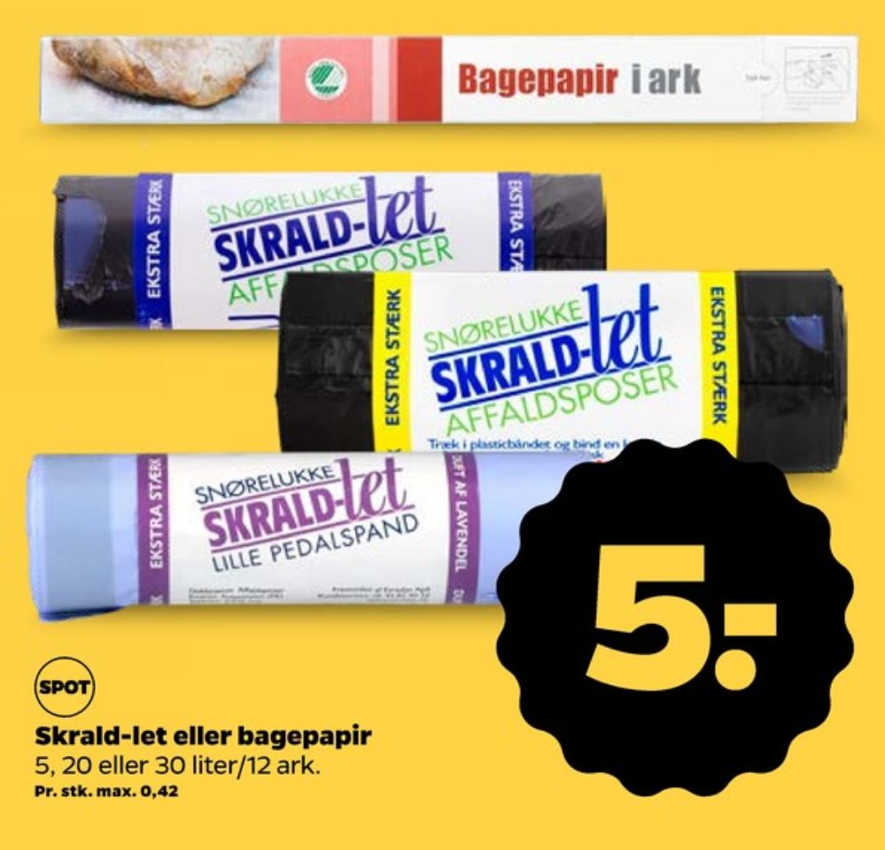 Skrald-let, Affaldsposer