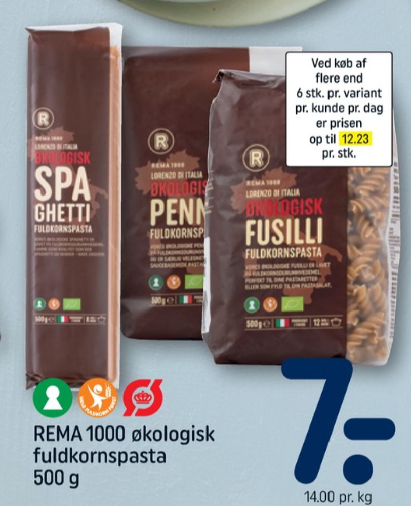 Rema 1000, Fuldkornsspaghetti