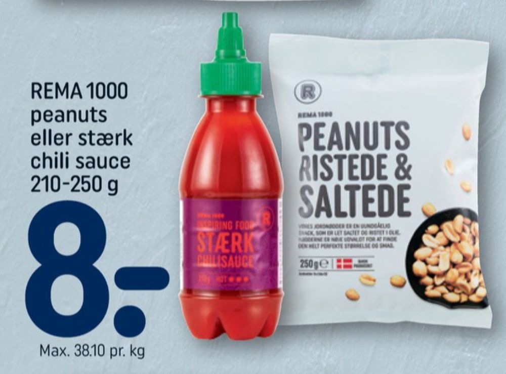 Rema 1000, Peanuts ristede og saltede