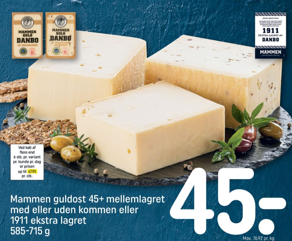 Mammen, Skæreost Danbo Guld Mellemlagret