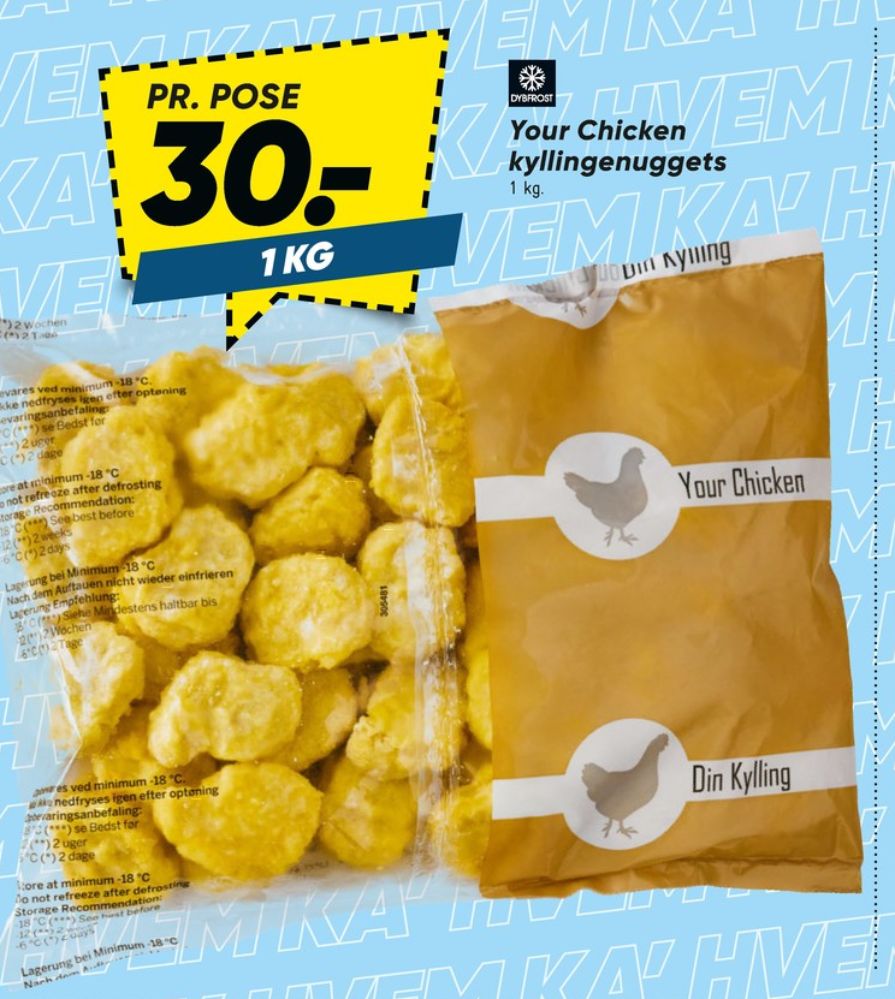 Din kylling, Kyllingenuggets