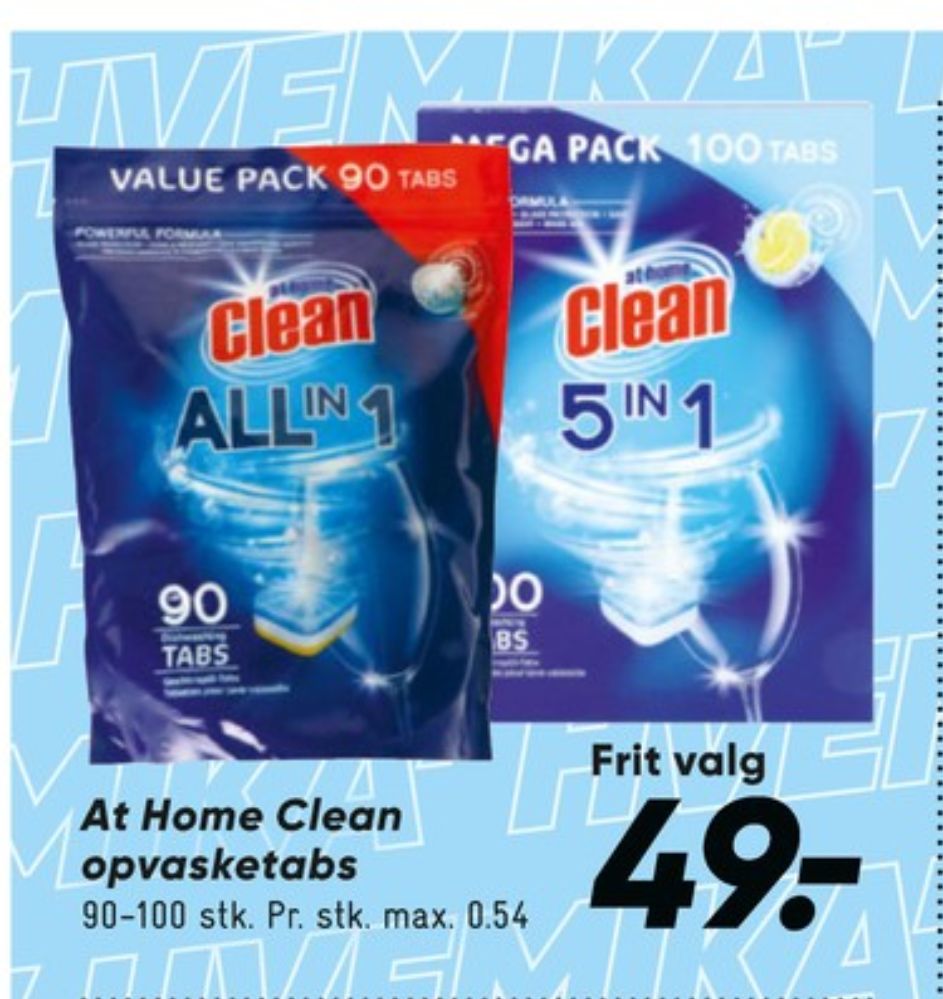 at home CLEAN, Maskinopvask-tabs