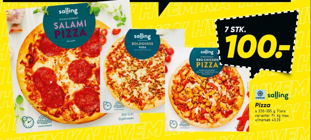 Salling, BBQ Chicken Pizza