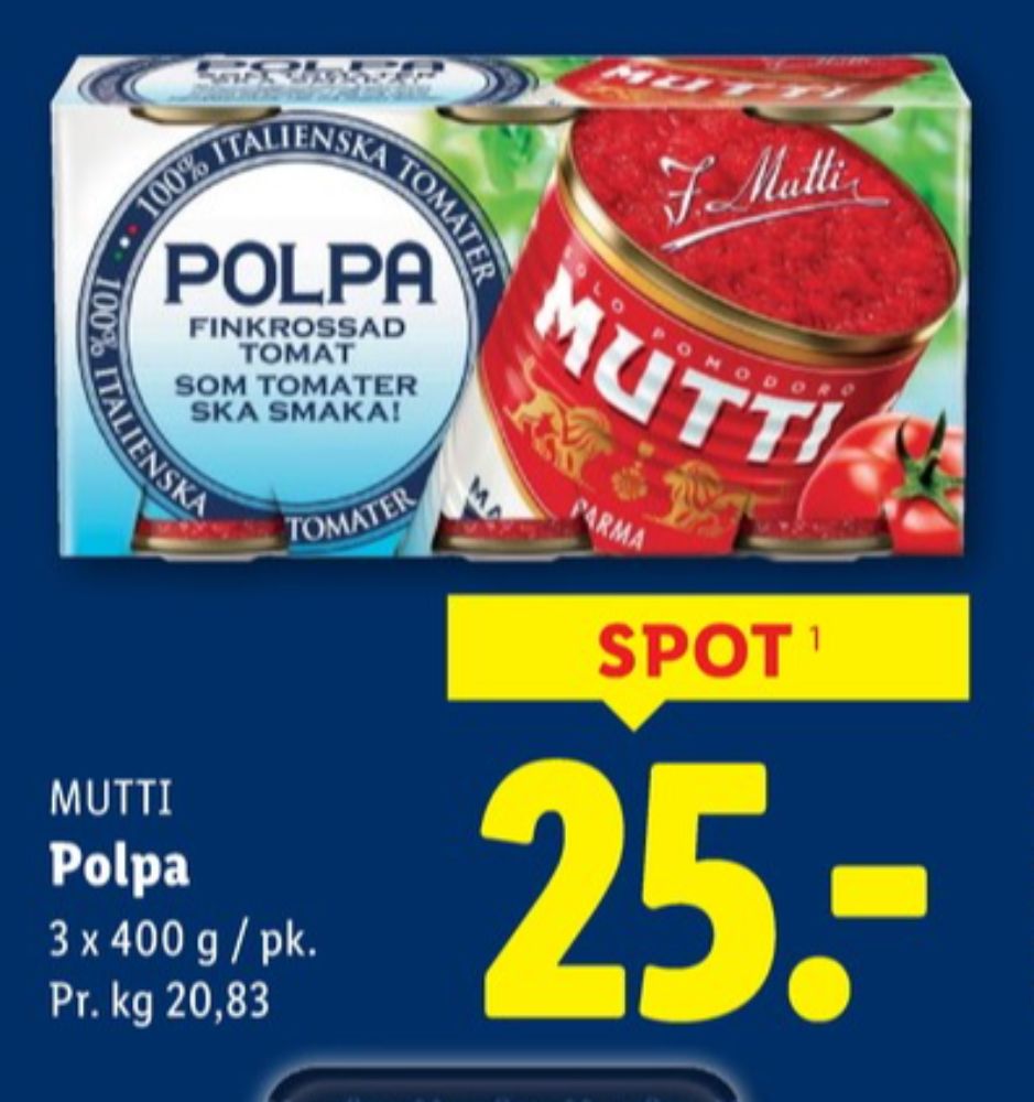 Mutti, Hakkede tomater